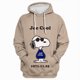 thumbnail image 3 of Sudadera con capucha holgada de manga larga con cuello redondo y estampado de dibujos animados de Snoopy para mujer para otoño e invierno, 3 of 5