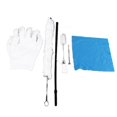 thumbnail image 1 of 7 Pcs Set Saxophone Cleaning Kit Sax Flute Clarinet Mouthpiece Brush with Screwdriver Cleaning Cloth Gloves White, 1 of 4