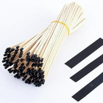 100Pcs 8'' Black Fireplace Matches for Candles with Striker - Long Wooden Candle Matches, Long Wood Safety Matches, Long Matches for Fireplace BBQ Grill, Long Wooden Matchsticks for Custimize Events
