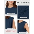thumbnail image 4 of MOYIKO Womens Summer Tops Casual Loose Fit Cap Sleeve T Shirts Basic Crewneck Tank Tops Trendy Plain Womens Clothes Tee, 4 of 7