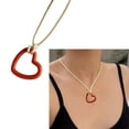 thumbnail image 2 of LICEWO Cute Hollow Heart Pendant Collar Necklace Colorful Rope Choker Fashion Y2K Summer Jewelry Simple Clavicle Chain, 2 of 14