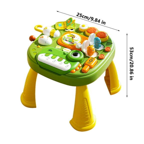 Yulucky Game Board,Interactive Musical Activity Table for Toddlers with Lights Sounds & Learning Toys-Piano Gears Phone Keys-Develops Motor Skills