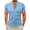 Light Blue, variant on Mens Short Sleeve Cuban Camp Guayabera Shirt Linen Cotton V Neck Hippie Beach Button Down Shirts