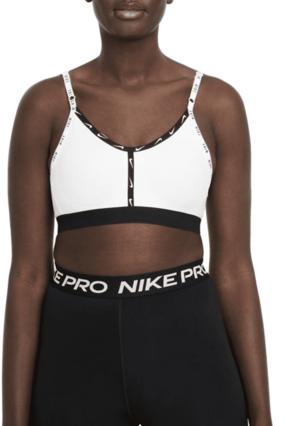 Nike Training Pro Dri-FIT Indy strappy cutout bra in black