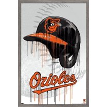 MLB Baltimore Orioles - Drip Helmet 22 Wall Poster, 14.725" x 22.375" Framed