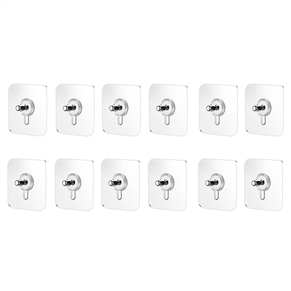 New Arrivals 12PCS Drill Free Adhesive Hooks, Picture Hangers Without Nails