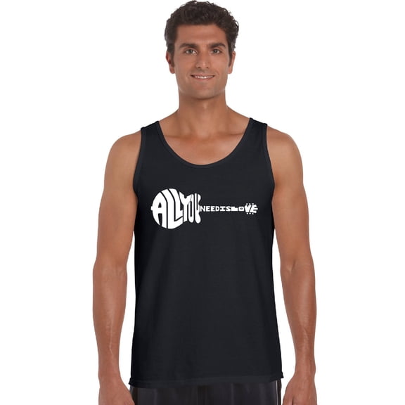 LA Pop Art Men's Word Art Tank Top - All You Need Is Love
