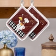 thumbnail image 2 of Fat Chef Pot Holders for Kitchen Heatproof Potholder, 4 Pack Red Gourmet Kitchen Red Black Buffalo Plaid Hot Pads Multipurpose Oven Pads Cloth Potholders Trivet for Cooking and Baking, 2 of 8