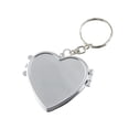thumbnail image 1 of Llavero con espejo portátil y espejo de maquillaje compacto de bolsillo plegable de doble cara (plateado, forma de corazón), 1 of 7