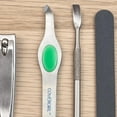 thumbnail image 4 of JEWEL TOOL 4.5" 11.43 cm Heavy Duty Tweezer  Built-In Cuticle Tool  Slanted Blade Tips  Soft Gel Grip  Quality Stainless Steel  Great for Facial Hair & Nail Care, 4 of 7