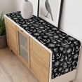 thumbnail image 4 of Nautical Black Table Runner - 60 Inch Long, Kitchen Dining Table Runner Dresser Scarves, Retro Sailing Boat Map Anchor Rudder Farmhouse Decor for Coffee Tables Wedding Party Banquet, 4 of 8