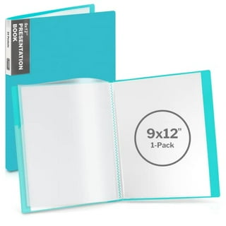 Dunwell Binder with Plastic Sleeves 12-Pocket - Presentation Book 8.5x11  (Black), Portfolio Folder with 8.5 x 11 Sheet Protectors, Displays 24 Pages