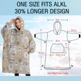 thumbnail image 4 of Oversized Wearable Blanket Hoodie,Cute Shih Tzu Dog and Coffee Pattern Sherpa Blanket Hoodie with Super Pockets,Super Warm Fuzzy Pullover for Women & Men, 4 of 6