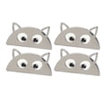 thumbnail image 5 of piezas hebilla de metal patrón semicírculo de dibujos animados DIY cuero equipaje sujetador decoración plata B01-51-52055, 5 of 5