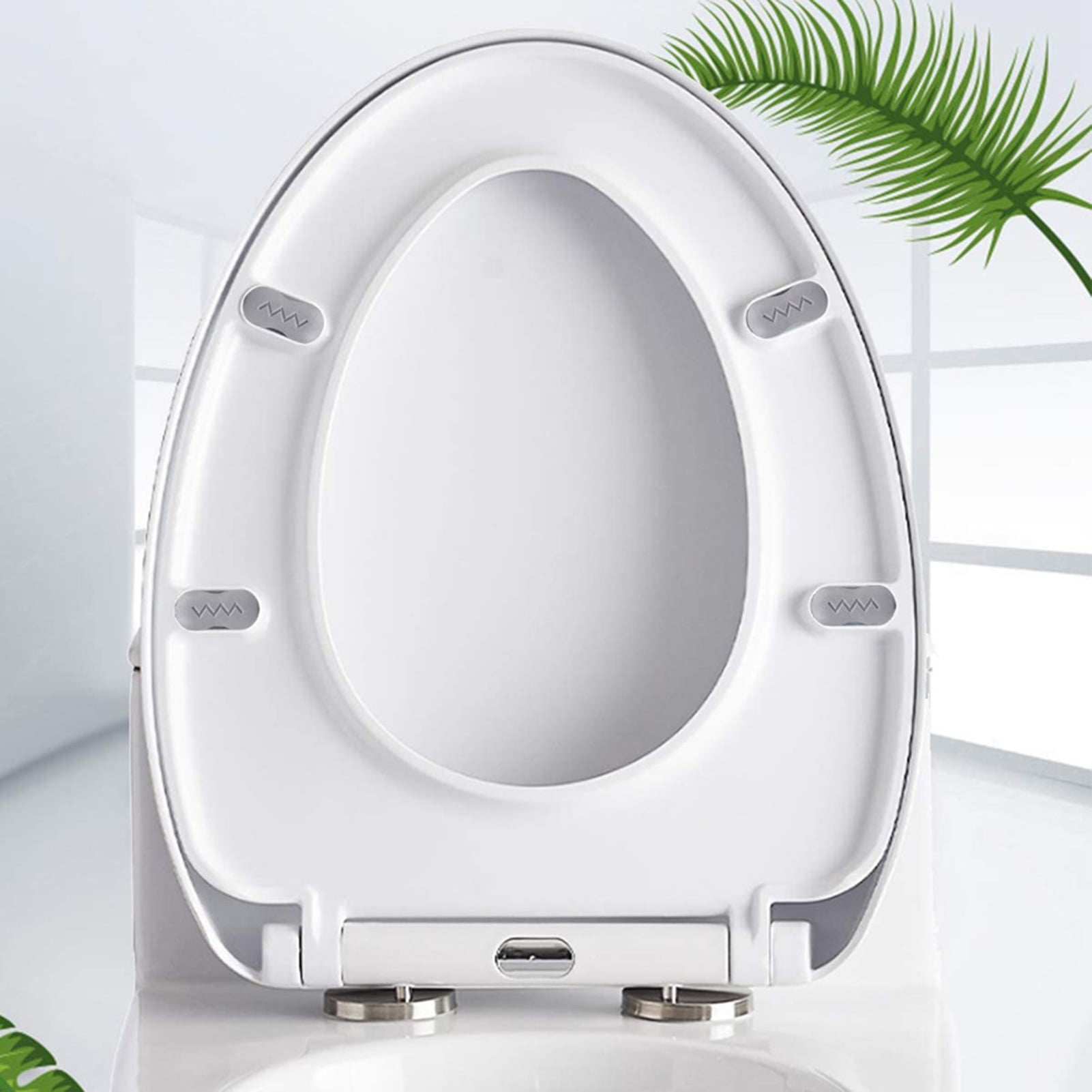 Yesbay 4PCS Selfadhesive Toilet Seat Cover Lifter Heighten Bumper Cushion Pad for Bathroom Home