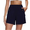 thumbnail image 3 of Only Moment Shorts for Women Chemical Fiber Blends Summer Casual Wide Leg Loose High Waist Drawstring Dressy Shorts 2026 Beach Vacation Clothes Bermuda Shorts for Wowomen Green,5XL, 3 of 7