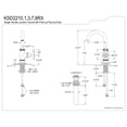 thumbnail image 5 of Kingston Brass KSD2211RX Belknap One-Handle 1-Hole Bathroom Faucet with Deck Plate and Push Pop-Up Drain in Polished Chrome, 5 of 7