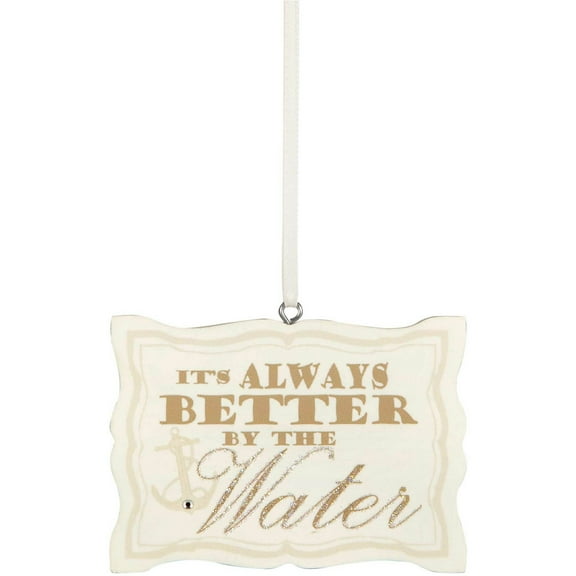 By the Water - 3" x 2" Hanging Plaque