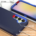 thumbnail image 4 of Xhy Samsung Galaxy A35 5G Case with Belt Clip Holster and Screen Protector Military Grade Protection 3 in 1 Shockproof Armor Rugged Durable Detachable for Galaxy A35 5G Phone - Dark Blue+Blue, 4 of 8