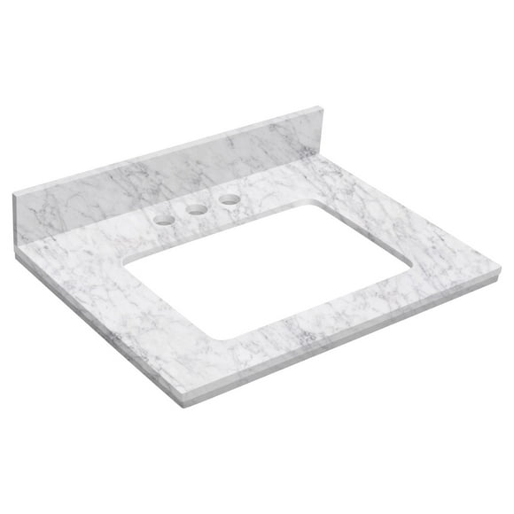 23,75 po. W 18,25 po D Stone Top En Bianca Carara Couleur Pour 3H4-in. Robinet AI-672