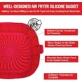 thumbnail image 7 of Air Fryer Silicone Liners for 2 to 3 QT Small Air Fryers, 2 Pack Square Non-Stick Reusable Air Fryer Liners Silicone Pot Basket Bowl Liner Baking Tray Air Fryer Accessories, Better than Paper Liners, 7 of 7
