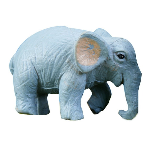 Guangmc Terrariums Miniature Elephant Decoration Small Mini Figurines for Decoration (Light Grey)