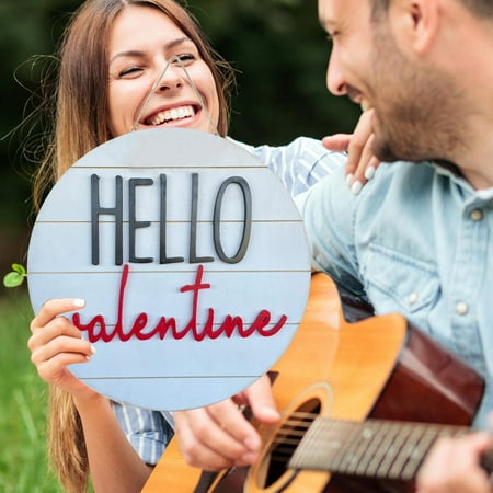 

DBYLXMN Happy Valentine s Day Shiplap Sign Car With Heart Wood Door Hanger Valentines Farmhouse Wall Valentine Heart Entry Way Hello Easter Porch Decorations