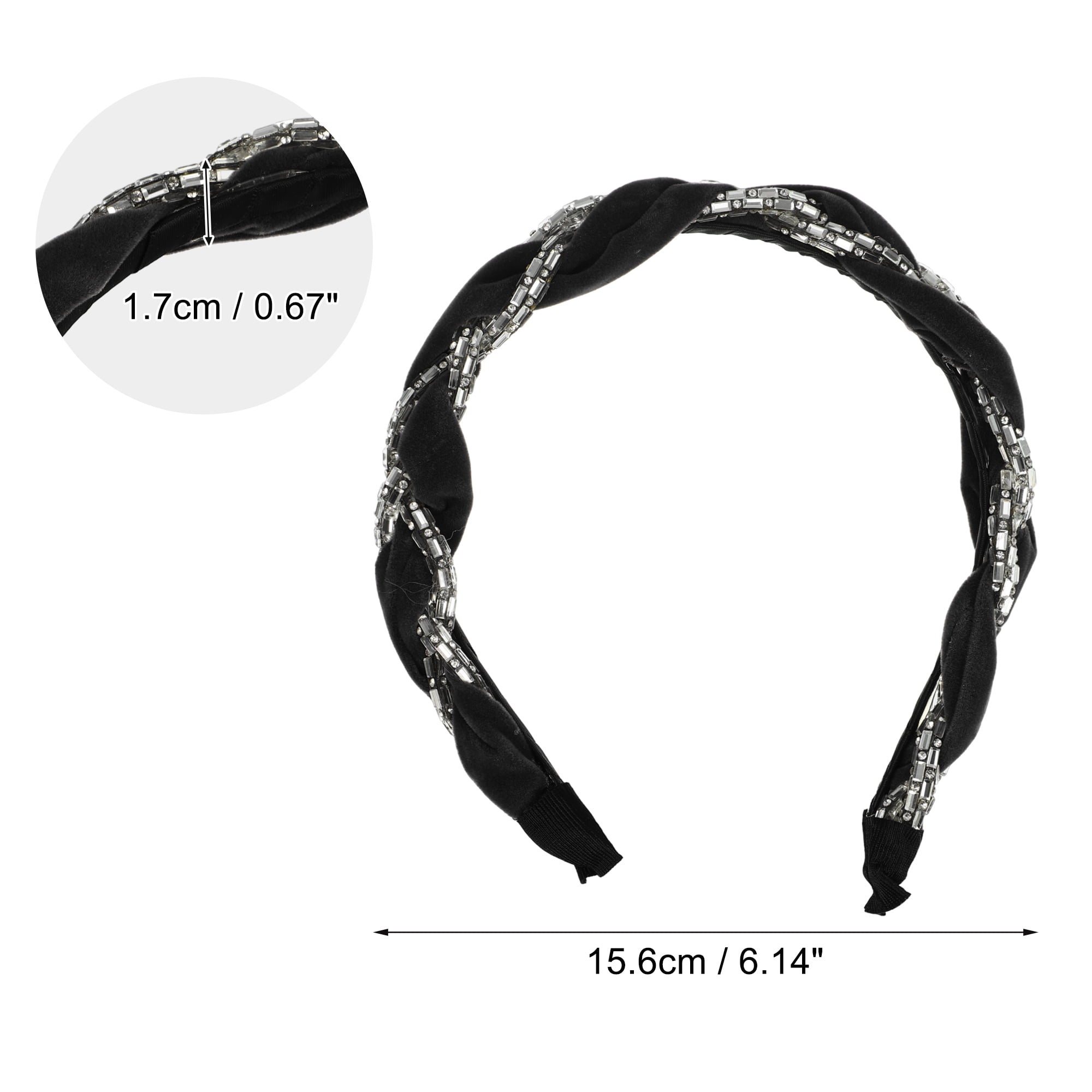 Unique Bargains Women Knotted Headbands Black