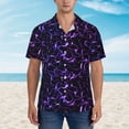 thumbnail image 2 of Balery Galaxy Lightning Camisas hawaianas de manga corta para hombre, camisas playeras de corte holgado, camisas de vacaciones con botones,Medium, 2 of 7