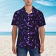 thumbnail image 2 of Balery Galaxy Lightning Camisas hawaianas de manga corta para hombre, camisas playeras de corte holgado, camisas de vacaciones con botones,Medium, 2 of 7