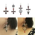 thumbnail image 2 of YIEMEEN Vintage Cross Shaped Women Drop Earrings Gothic Punk Dangling Earrings Jewelry, 2 of 20