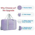 thumbnail image 3 of For Spirit Airlines Personal Item Bag 18x14x8 Purple Foldable Travel Duffel Bag Underseat Tote Carry on Luggage Duffle Overnight with Shoulder Strap, 3 of 6