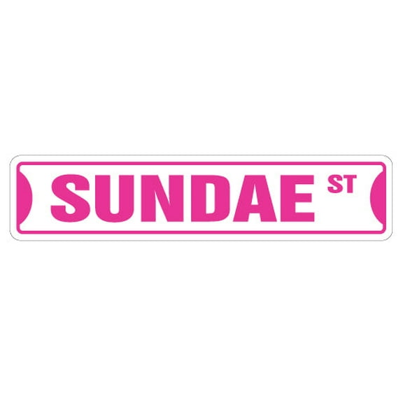 SUNDAE Street Sign ice cream shop lover hot | Indoor/Outdoor |  30" Wide