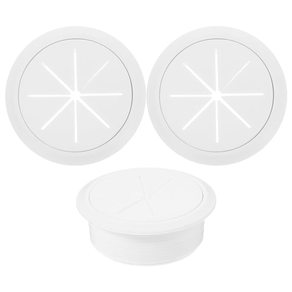 BESTYASH 3Pcs Desktop Cable Hole Grommet Plastic Plug for Simple Design Wire Hiding Back to School