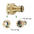 thumbnail image 5 of Conexión rápida de manguera de jardín, construcción de latón macizo, conector rápido de 3/4 de pulgada para conexión de manguera estándar, rendimiento sin fugas que garantiza una fácil conexión y, 5 of 5