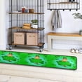 thumbnail image 4 of SKYSONIC 2'X6' Patrick Leprechaun Clover Runner Rug with Rubber Backing, Non Slip Entryway Rug Runner Washable Soft Area Rug Carpet for Hallway Bedroom Kitchen Decor, 4 of 6