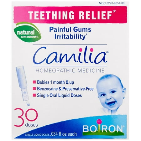 Boiron Camilia Teething Relief, 30 Count (0.034 fl oz each) , New, Free