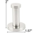 thumbnail image 2 of Uxcell Stainless Steel Round Wall Mount Bathroom Robe Polishing Towel Coat Holder Hanger Hook, 2 of 4