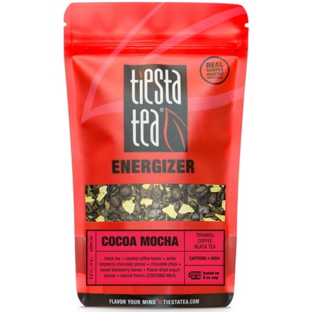 Tiesta Tea Energizer, Cocoa Mocha, Loose Leaf Black Tea Blend, High Caffeine, 2 Ounce