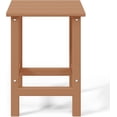 thumbnail image 2 of ZYPPP Furniture Outdoor Adirondack Side Table, HDPE, Weather and UV Resistant, Square End Table for Your Patio, Backyard, Balcony,Porch, Garden, Deck (Teak), 2 of 10