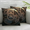 thumbnail image 3 of JEUXUS  Decorative Throw Pillow Covers Double Sided Pillow Covers for Sofa Steampunk Mechanical Gears Couch Throw Pillow Cases Soft Plush Cushion Case Square Cushion Cover for Living Room, 3 of 5