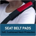 thumbnail image 3 of Custom Accessories Steering Wheel Cover and Seat Belt Pads 3Pc. Red/Black, 3 of 11