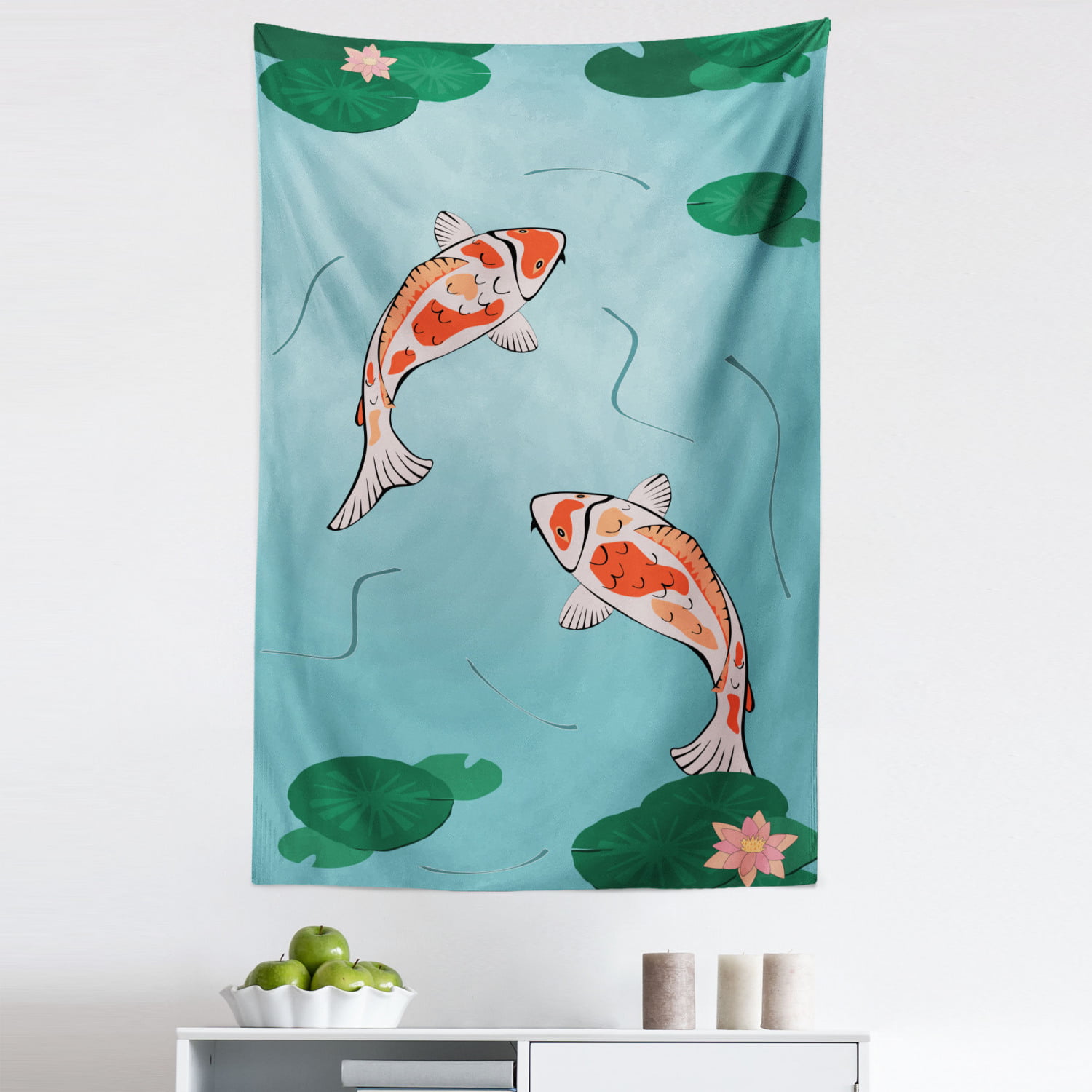 Koi Fish Tapestry Indian Wall Tapestry Wall Hanging Tapestries for Home Decor 