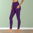 thumbnail image 6 of ZQUUVOU Yoga Pants for Women with Pockets Solid Color Lifting High Waisted Workout Leggings Fitness Sports Running Yoga Athletic Pants Purple, 6 of 8