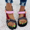 thumbnail image 3 of Vedolay Sandals for Women Casual Summer Wedge Sandals for Women Dressy Summer Bohemian Platform Sandals,Pink 7, 3 of 4