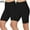 Black, variant on Abomasnow Women's Plus Size Bike Shorts 2 Pcs High Waist Stretchy Yoga Shorts Casual Solid Above Knee Bermuda Short M-XXXL