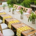 thumbnail image 3 of Yellow Plaid Cloth Napkins, Watercolor Grid Checker Gingham Farmhouse Washable and Reusable Dinner Napkins Set of 4, Table Napkin for Kitchen Party Birthday Wedding Hotel Housewarming 20"x20", 3 of 8