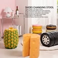 thumbnail image 3 of Small Foot Stool, Resting Shoes Change Stool Cheese Shaped  for Entryway for Bedroom, 3 of 7