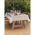 thumbnail image 2 of Outdoor Tablecloth with Umbrella Hole and Zipper, Christmas Tree Rectangle Table Cloth 54x80 Inch Waterproof Tablecloth, Xmas Red Buffalo Plaid Snowflakes Vintage Picnic Table Cover for Patio Camping, 2 of 7
