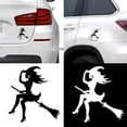 thumbnail image 2 of Soumake Funny Broom Witch Reflective Car Vehicle Body Window Bumper Decals Sticker Decor, 2 of 7